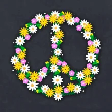 Peace symbol margaréty