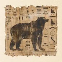 Egyptské hieroglyfy medveď