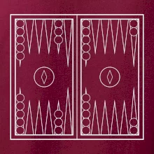 Backgammon čiernobiely