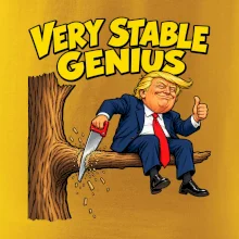 Donald Trump řeže vlastní větev Very stable genius