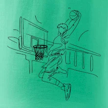 Basketbalista jedným ťahom - výskok