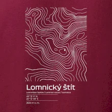 Lomnický štít - vrstevnice v obdĺžniku