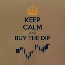 Keep Calm and Buy the Dip - koruna a graf