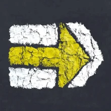 Párová turistická značka žlutá