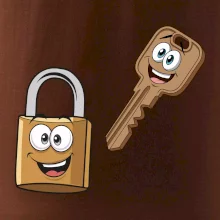 Parové tričká - Zámok a kľúč