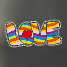 Love nápis dúhový
