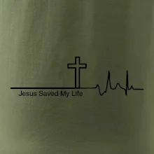 Jesus Saved My Life kríž ekg Jesus Saved My Life kríž ekg