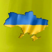 Ukrajina vlajka mapa