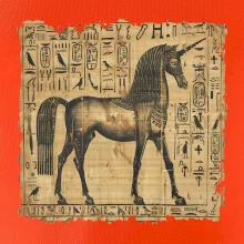 Egyptské hieroglyfy jednorožec