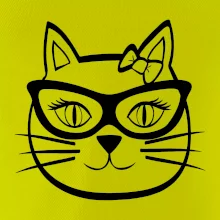 Mačacie dievča s okuliarmi