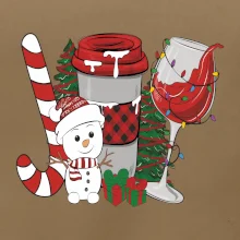 Vianoce, víno a snehuliak