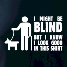 I might be blind I might be blind