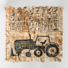 Egyptské hieroglyfy traktor