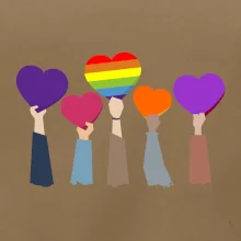 LGBT ruky srdce