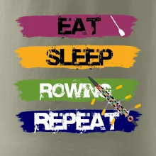 Eat sleep rowing repeat farebné