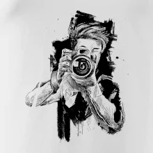 Fotograf kreslený ceruzkou Fotograf kreslený ceruzkou