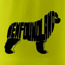 Novofundlandský pes - nápis v tele Novofundlandský pes - nápis v tele