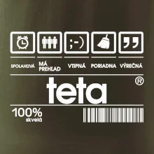 Čiarový kód - teta