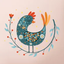 Folklór - sliepky s margarétkami