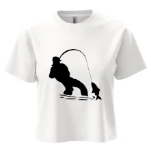 Rybár ťahajúce rybu