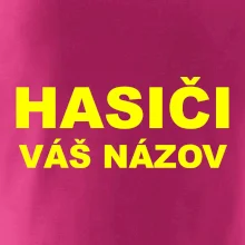 Hasiči - žltý nápis - váš názov zboru