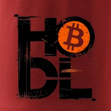 Hodl velký nápis a logo BTC