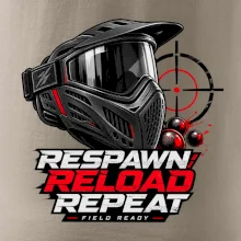 Paintballová maska – Respawn, Reload, Repeat