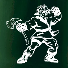 Hasič stojaci - nápis hasiči - Veľký nápis na chrbte