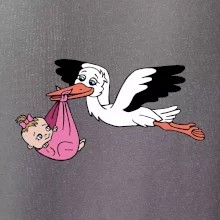 Bocian a bábätko - dievča (Hana-creative)