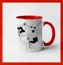 Lyžovanie - kreslené obrázok