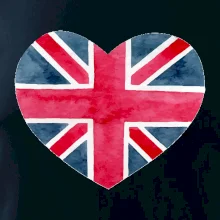 Britské srdce maľované