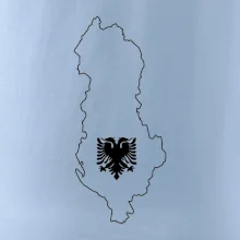 Albánsko obrys mapa