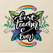 Farebné ceruzky best teacher ever