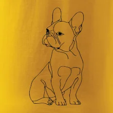 Francúzsky buldoček čierna kresba