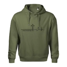 Jesus Saved My Life kríž ekg