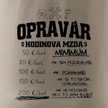 Hodinová mzda - opravár Hodinová mzda - opravár