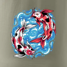 Yin & Yang Koi kapor - červený