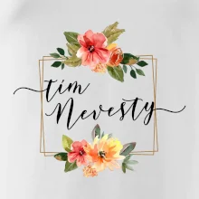 Tím nevesty štvorec oranžový