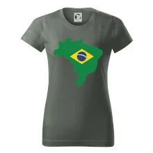 Brazília vlajka v mape