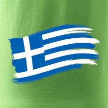 Grécko vlajka - štetkou