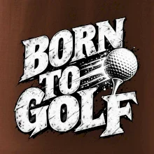 Born to golf černobílý drsný potisk
