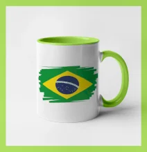 Brazília vlajka štetkou