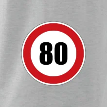 Dopravná značka - obmedzenie rýchlosti 80