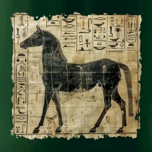 Egyptské hieroglyfy kôň