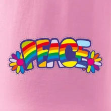 Peace nápis dúhový