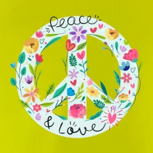 Peace and love symbol