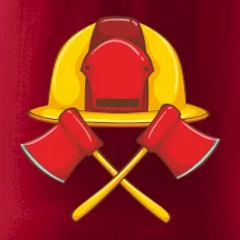 Hasičská helma a sekera Hasičská helma a sekera