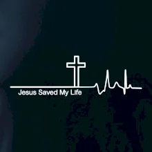 Jesus Saved My Life kríž ekg