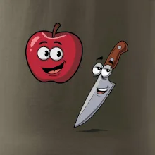 Parové tričko - Jablko a nôž