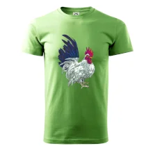 Kohút kreslený biely